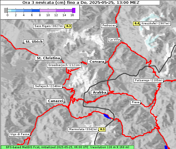 Neuschnee, 25. 5. 2025
