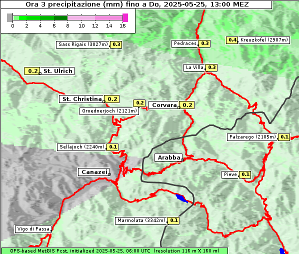 Niederschlag, 25. 5. 2025