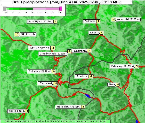 Niederschlag, 6. 7. 2025