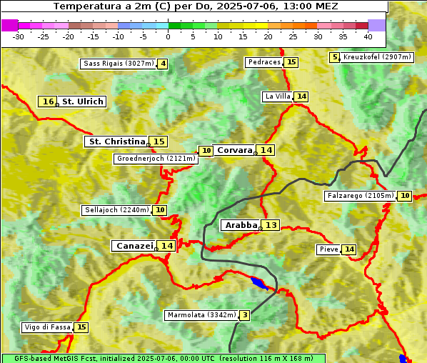 Temperatur, 6. 7. 2025