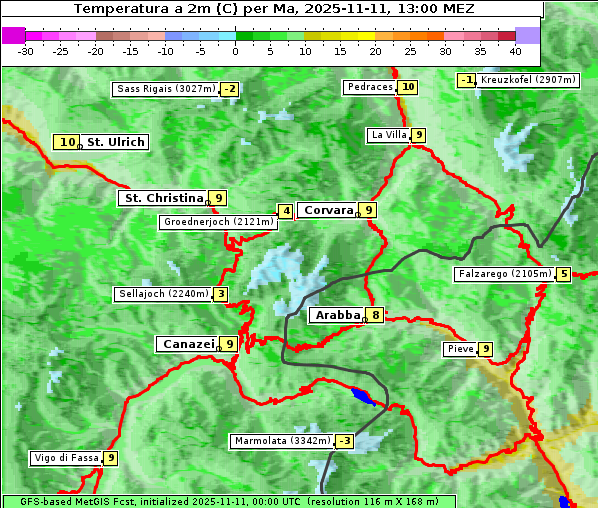 Temperatur, 11. 11. 2025