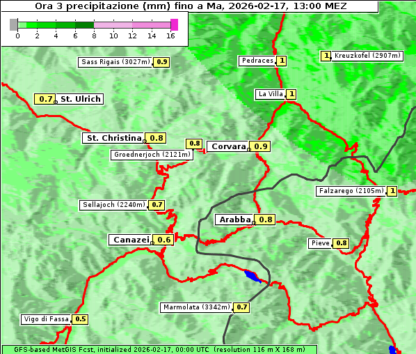 Niederschlag, 17. 2. 2026