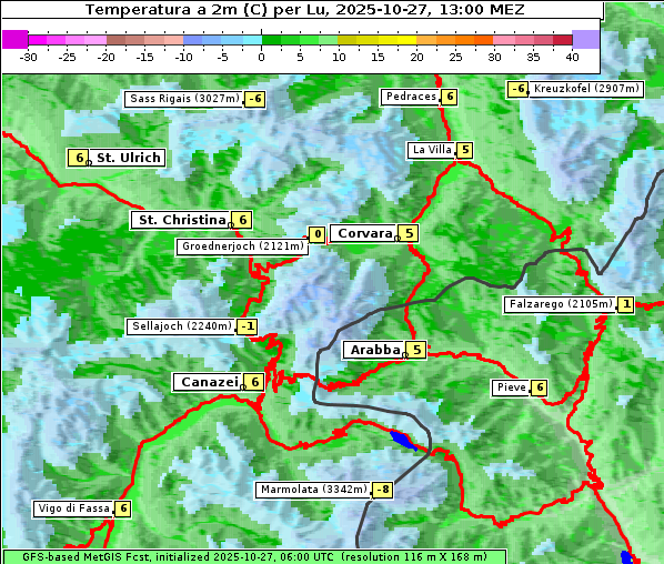 Temperatur, 27. 10. 2025