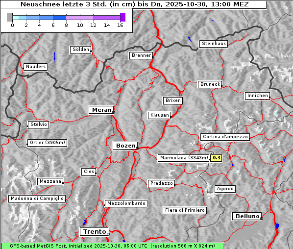 Neuschnee, 30. 10. 2025