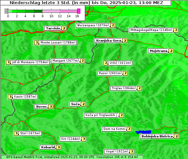 Niederschlag, 23. 1. 2025