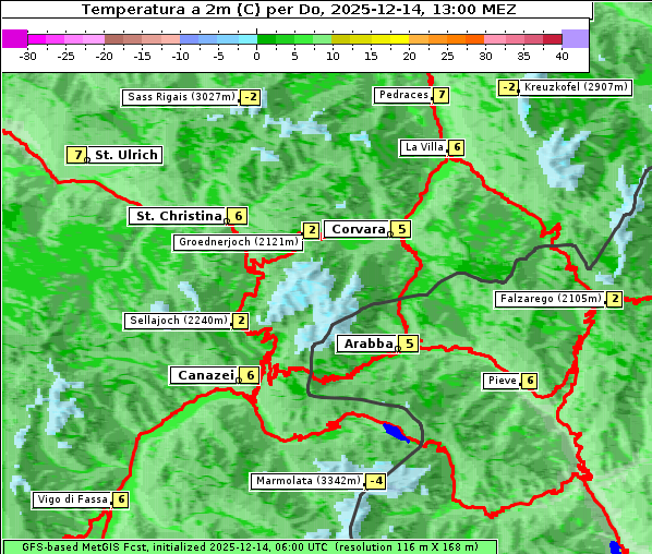 Temperatur, 14. 12. 2025
