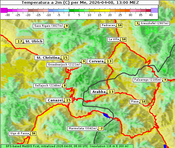 Temperatur, 8. 4. 2026