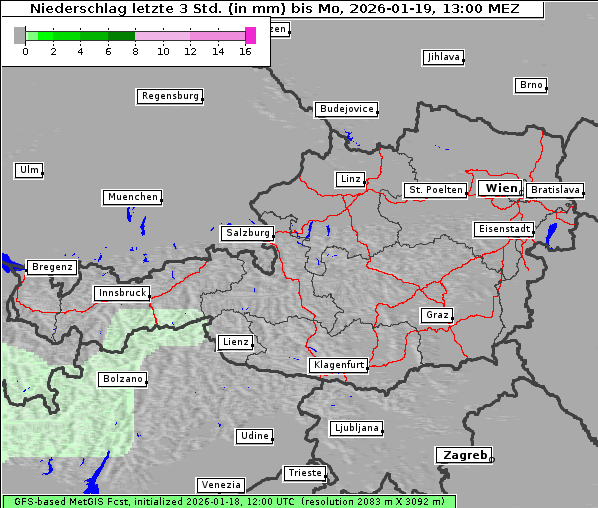 Niederschlag, 19. 1. 2026