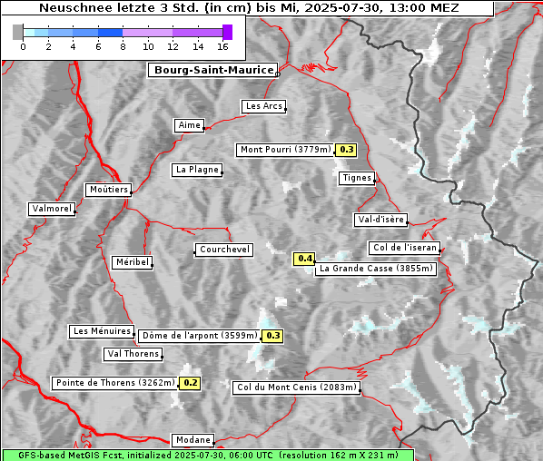 Neuschnee, 30. 7. 2025