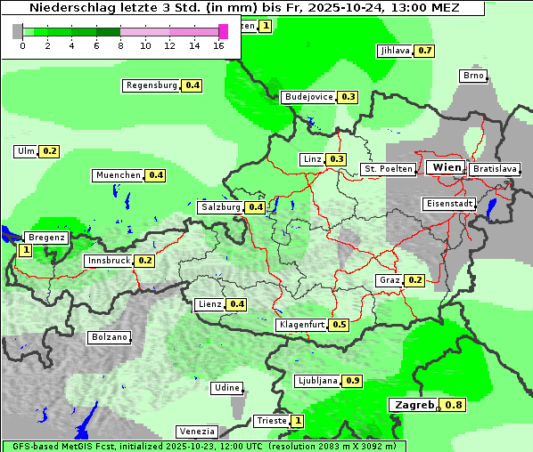 Niederschlag, 24. 10. 2025