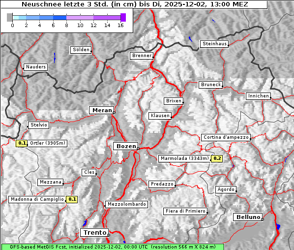 Neuschnee, 2. 12. 2025