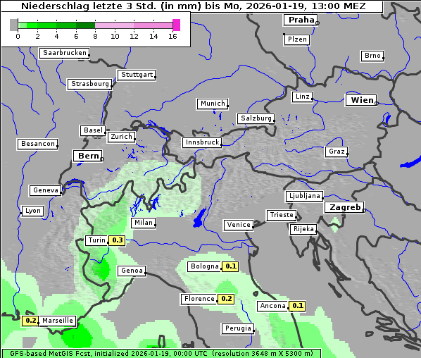 Niederschlag, 19. 1. 2026