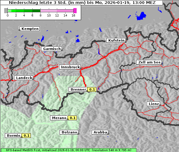 Niederschlag, 19. 1. 2026