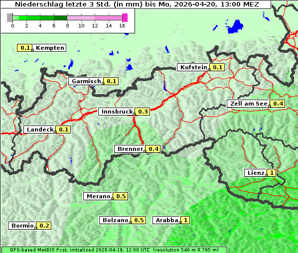 Niederschlag, 20. 4. 2026
