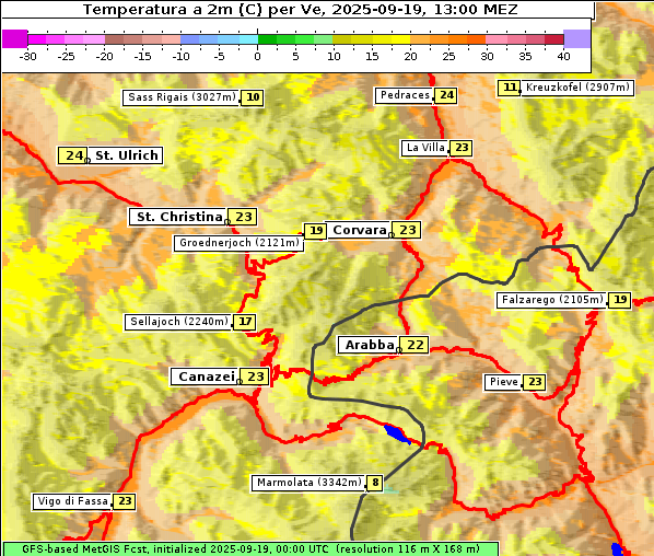 Temperatur, 19. 9. 2025