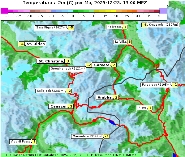 Temperatur, 23. 12. 2025
