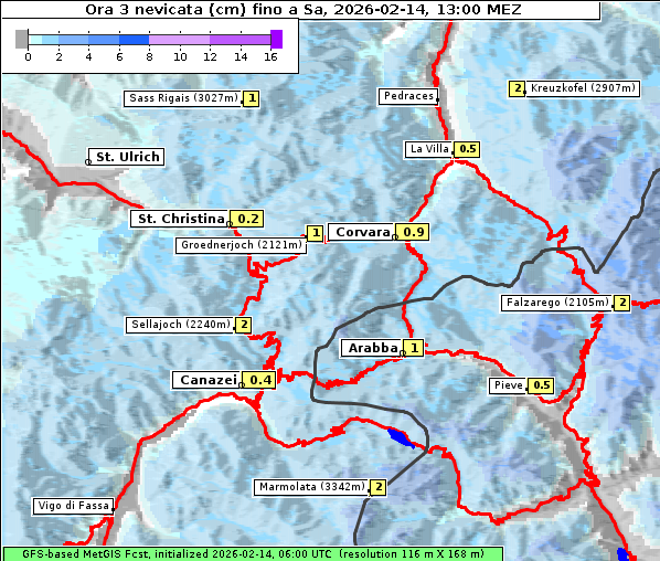 Neuschnee, 14. 2. 2026