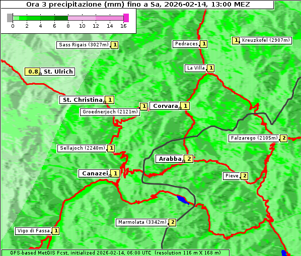 Niederschlag, 14. 2. 2026