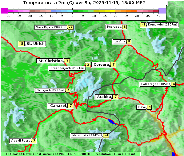Temperatur, 15. 11. 2025