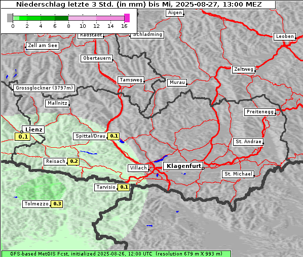 Niederschlag, 27. 8. 2025