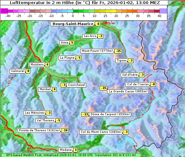 Temperatur, 2. 1. 2026