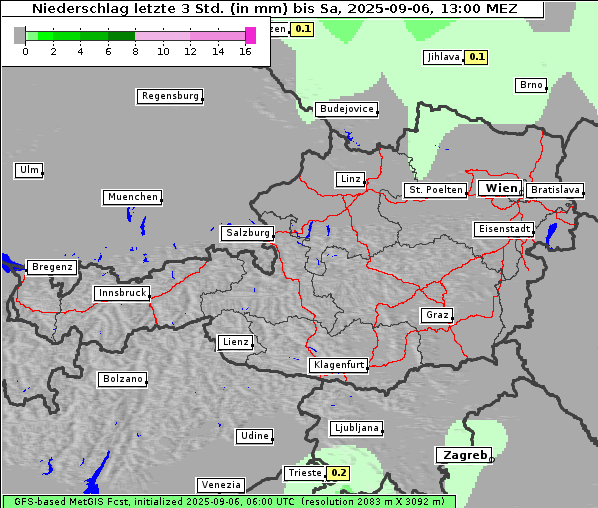 Niederschlag, 6. 9. 2025