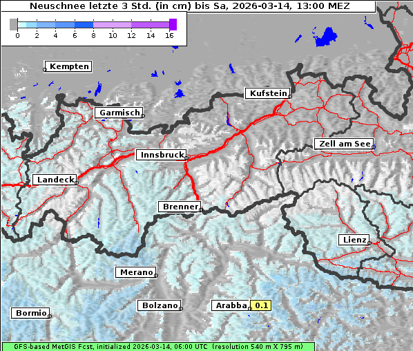 Neuschnee, 14. 3. 2026