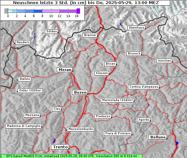 Neuschnee, 29. 5. 2025
