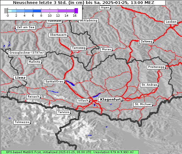 Neuschnee, 25. 1. 2025