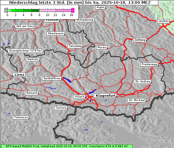 Niederschlag, 18. 10. 2025