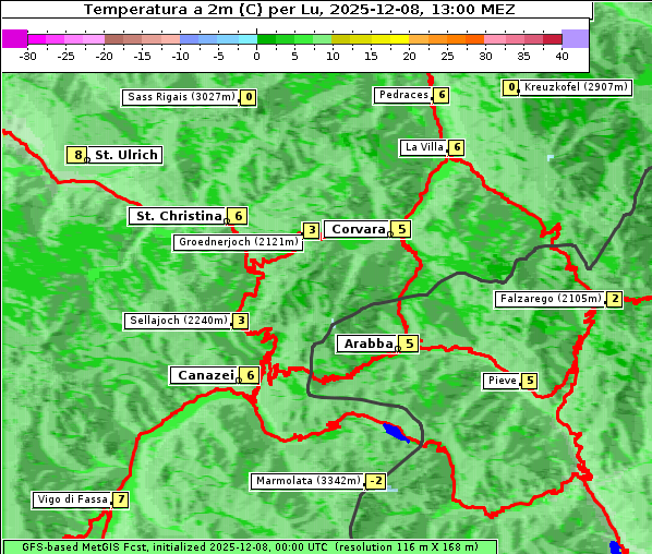 Temperatur, 8. 12. 2025