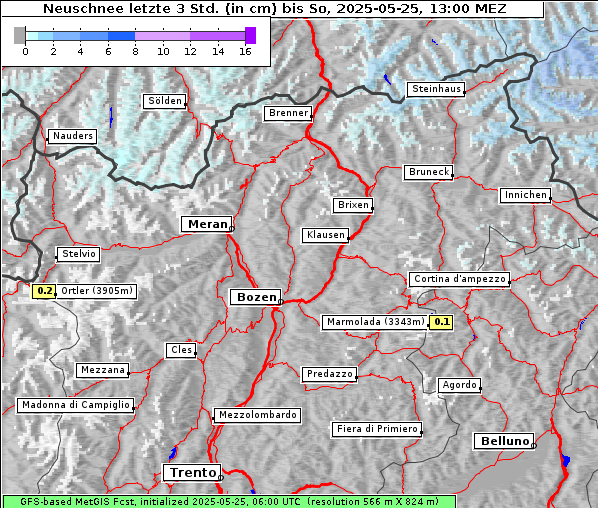 Neuschnee, 25. 5. 2025