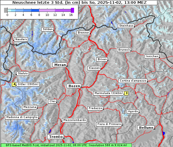 Neuschnee, 2. 11. 2025