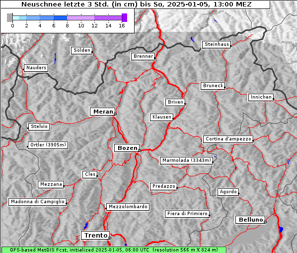 Neuschnee, 5. 1. 2025