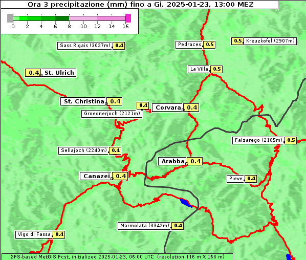 Niederschlag, 23. 1. 2025