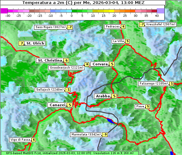 Temperatur, 4. 3. 2026