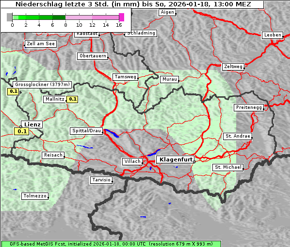 Niederschlag, 18. 1. 2026