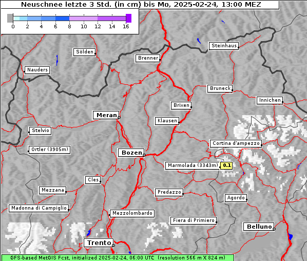 Neuschnee, 24. 2. 2025