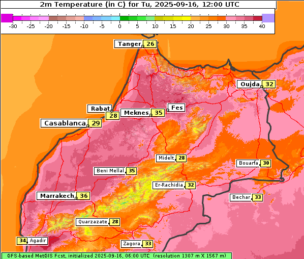 Temperatur, 16. 9. 2025