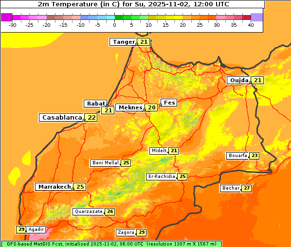 Temperatur, 2. 11. 2025