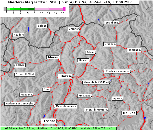 Niederschlag, 16. 11. 2024
