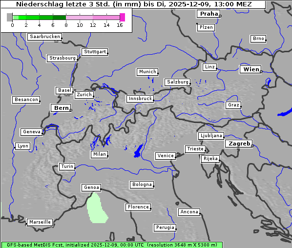 Niederschlag, 9. 12. 2025