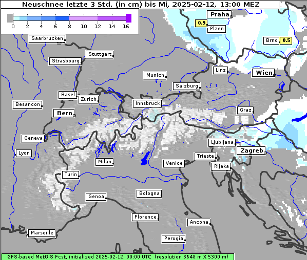 Neuschnee, 12. 2. 2025