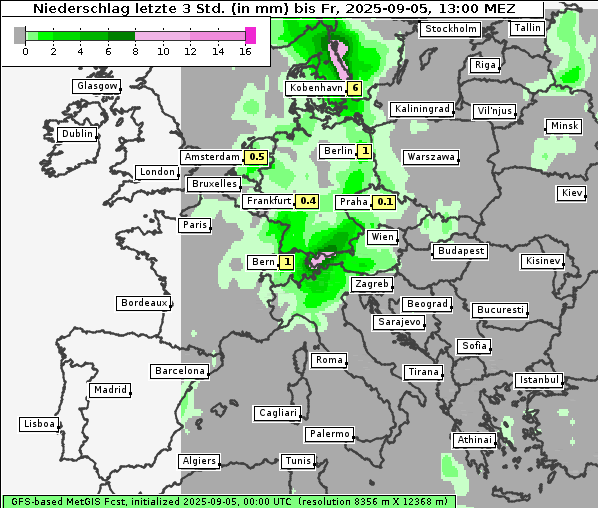 Niederschlag, 5. 9. 2025