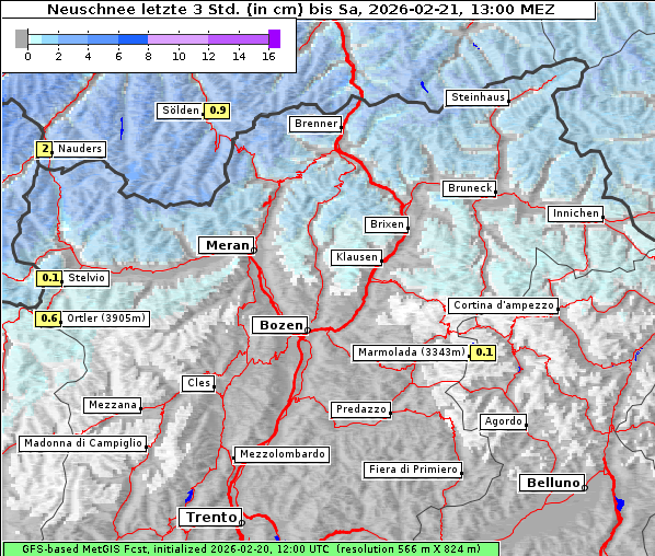Neuschnee, 21. 2. 2026