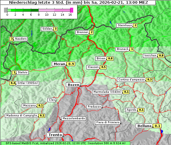 Niederschlag, 21. 2. 2026