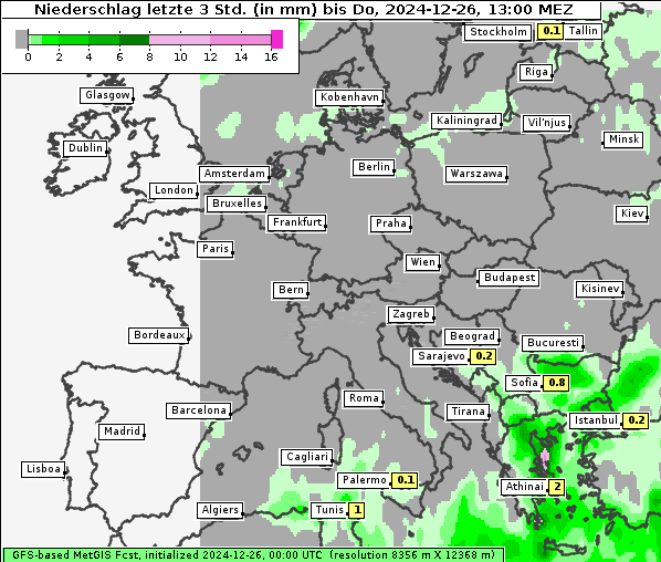 Niederschlag, 26. 12. 2024