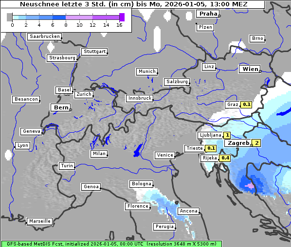 Neuschnee, 5. 1. 2026