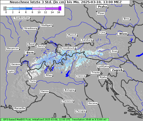 Neuschnee, 10. 3. 2025