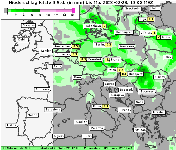 Niederschlag, 23. 2. 2026